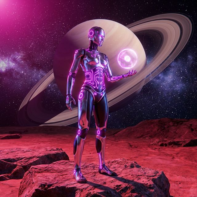 Futuristic AI Robot